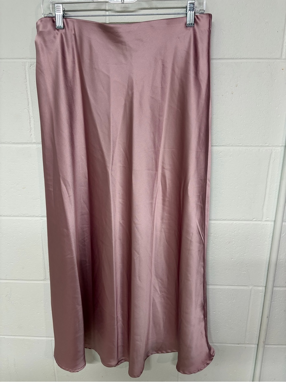 zeagoo Satin Maxi Slip Skirt in Dusty Rose